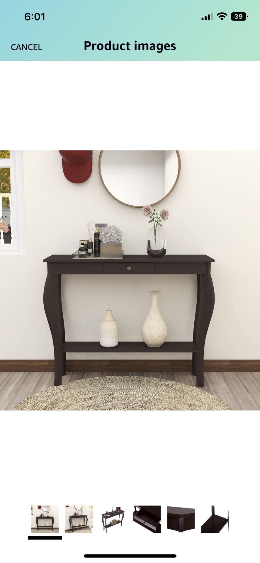 ChooChoo Narrow Console Table for Entryway