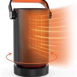 Portable Personal Heater, Space Heater Electric PTC Fast Heating Ceramic Heater with Overheat and Tip-Over Protection Oscillating Heater for Home Offi