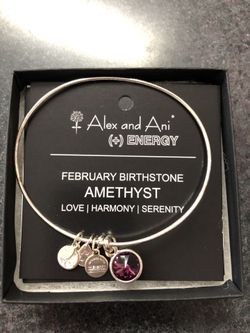Alex and Ani Amethyst Birthstone Bracelet