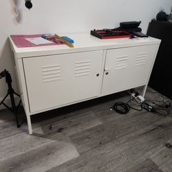 Storage Console With Locking Doors 