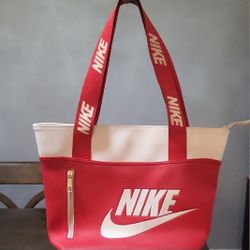 Faux Leather Nike Sport Tote  Bag