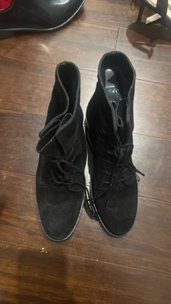 ASOS Black Suede Lace-Up Ankle Boots – Women’s US 7 / UK 5 / EU 38