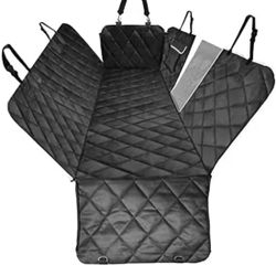 Universal Waterproof Dog Car Seat Cover with Mesh Window and Storage Pocket