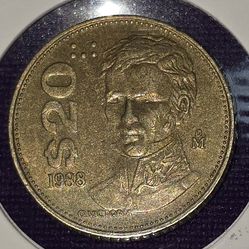 1988 Mexico 20 Peso Coin