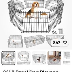 Puppy Pen 24 Inches Tall With 8 Panels