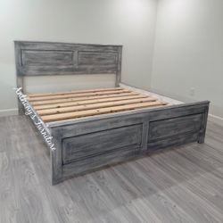New King Bed Frame - No Mattress 