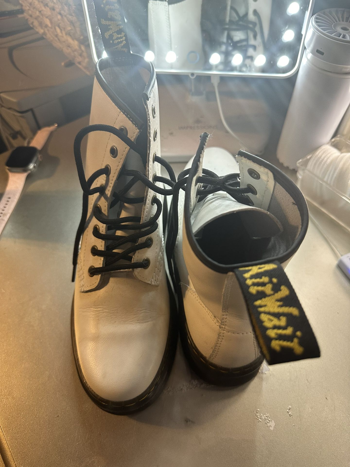 Women’s Size 8 Dr. Martens White Boots 
