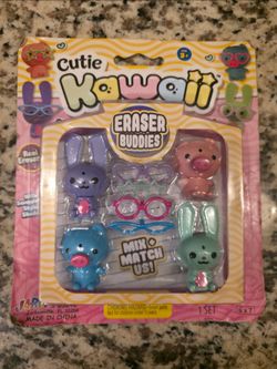 Cutie Kawaii Eraser Buddies