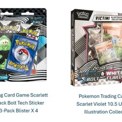 Pokemon Black Bolt And White Flare Preorder Tech Sticker And Victini Collection