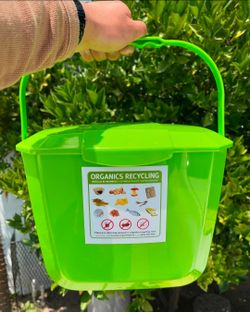 Organics Green Plastic Compost Bin