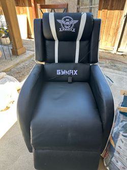 Black and white massage and recliner