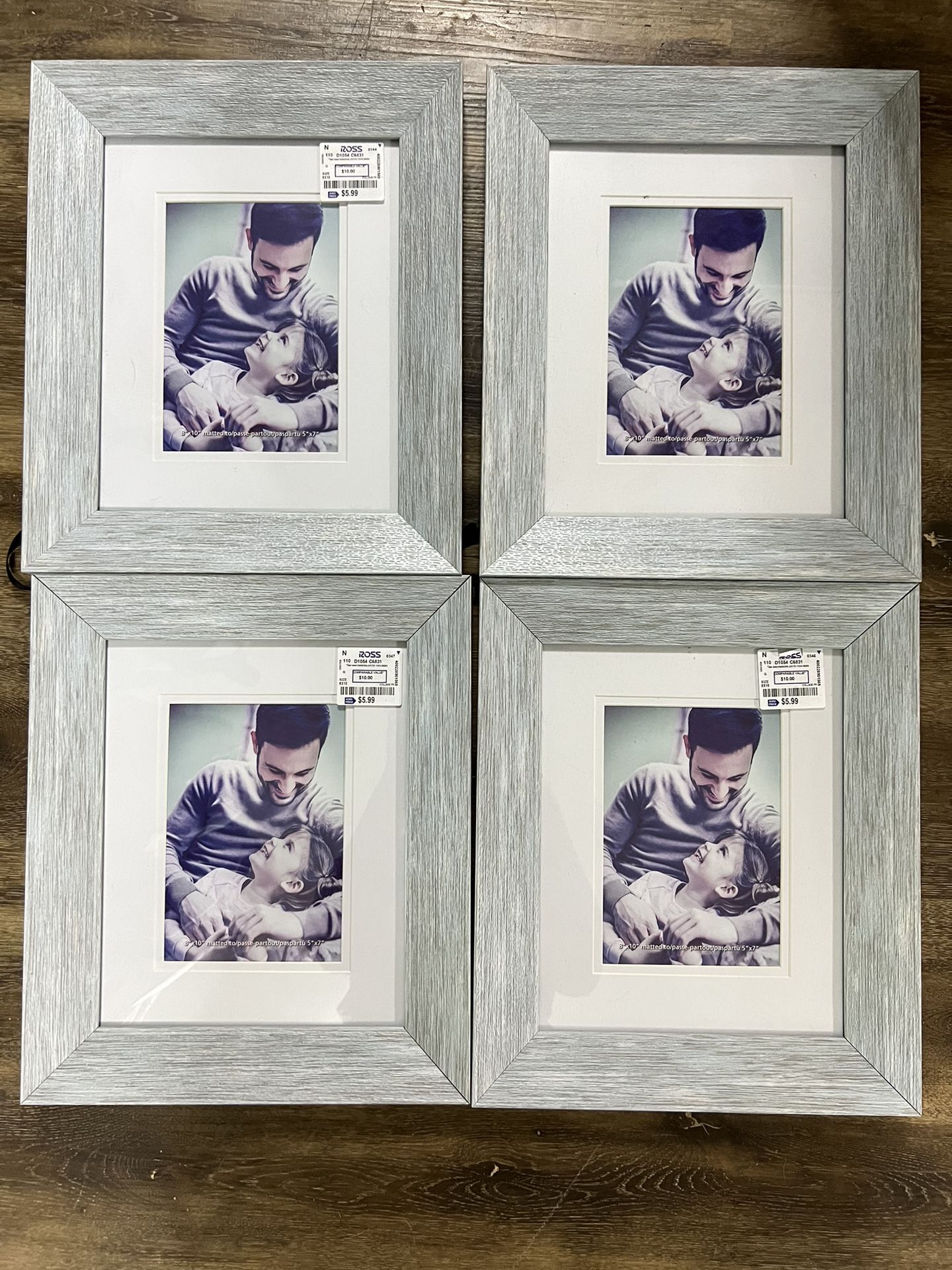 Set of 4 blue gray picture frames for sale