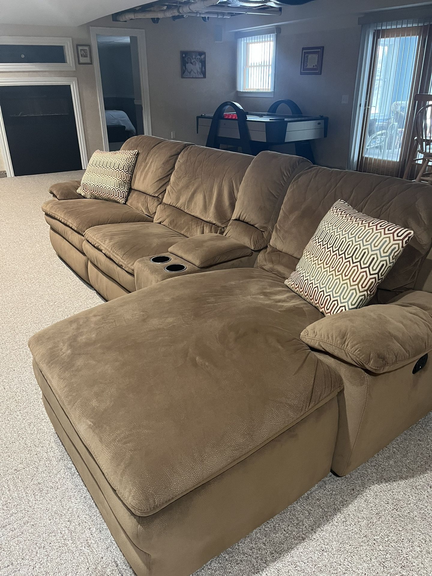 4 Piece Brown Sectional