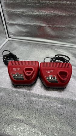 Lot of 2 NEW Milwaukee M12 OEM Battery Charger Genuine 48-59-2401 Lithium-Ion 12 Volt 12V