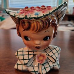 Vintage Female Head Vase