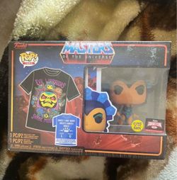 He Man and Masters of the Universe Funko Pop / T Shirt bundle NEW!!
