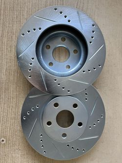 Toyota Celica 00-05 Front Drill Slot Rotors Ceramic Brake Pads