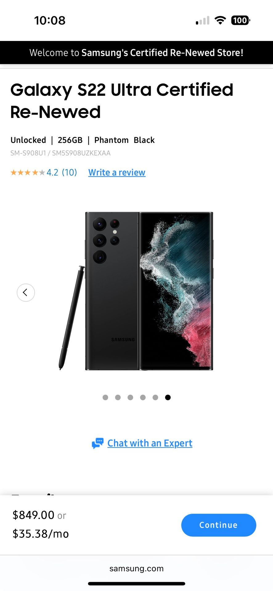 Burgundy Galaxy Samsung S22 Ultra