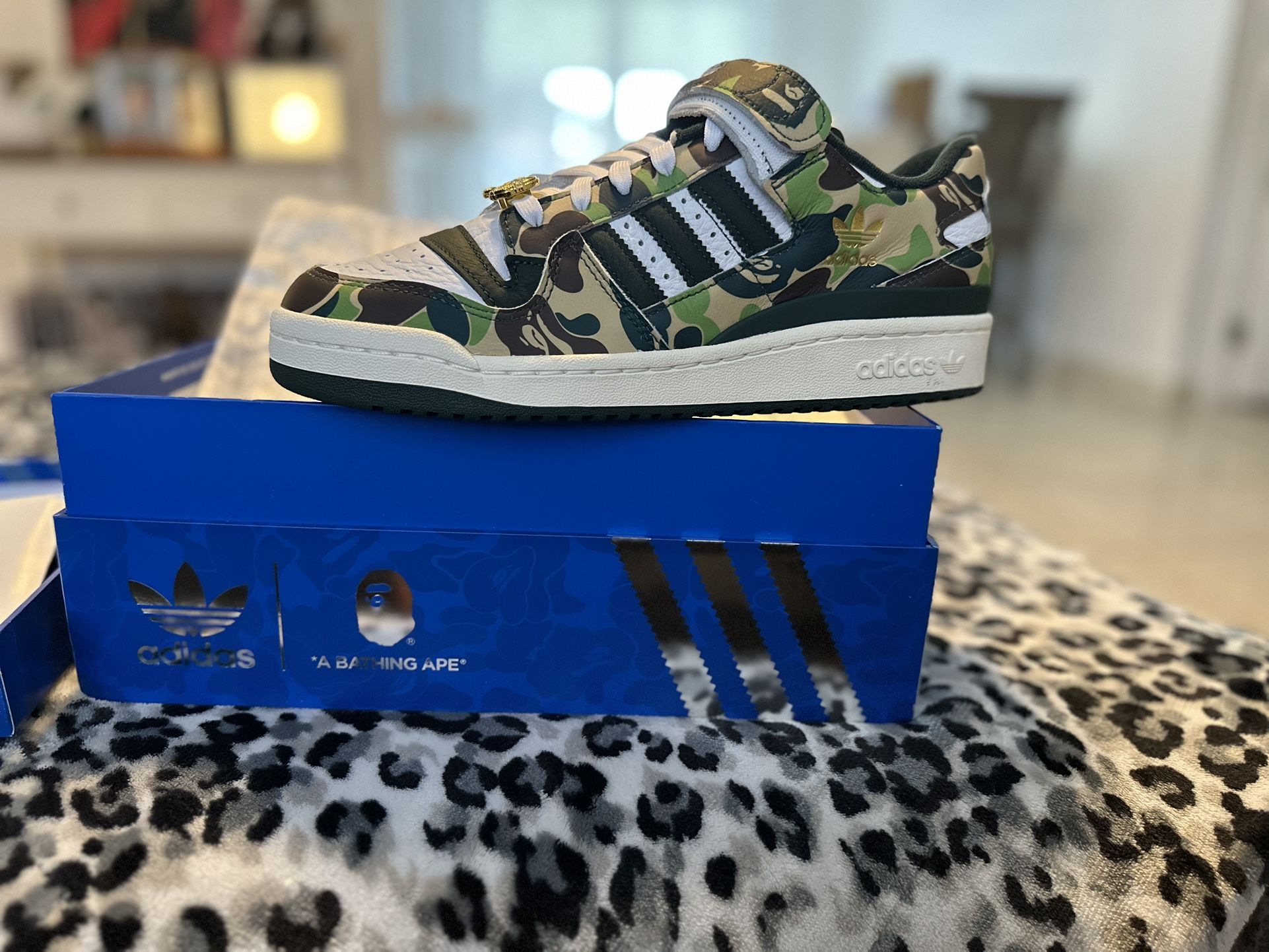 Adidas Forum 84 Bape Low 30th Anniversary Green Camo Size A