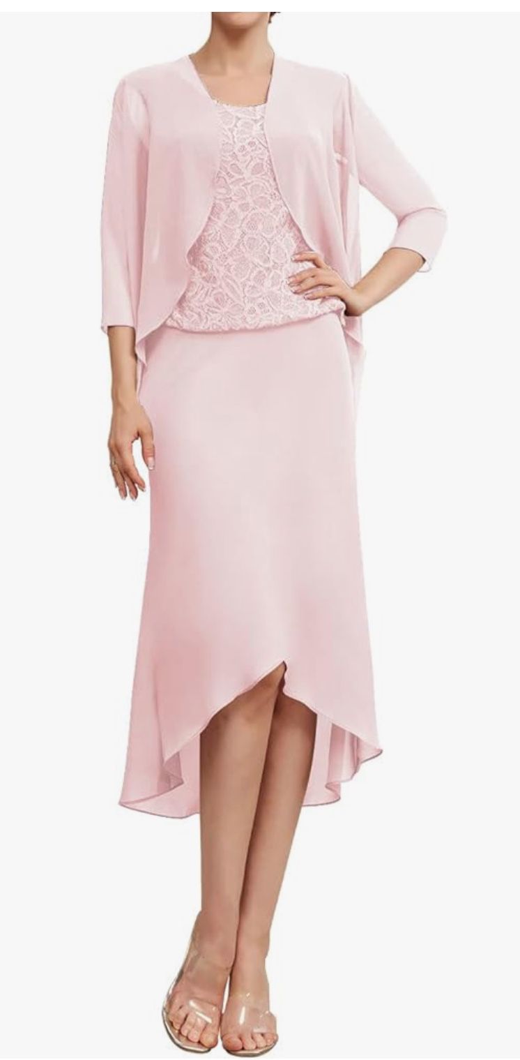 Pink Wedding Dress (Mother) Size 12
