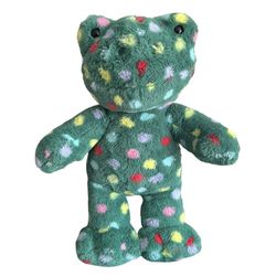 Build A Bear Jolly Jumps Frog Christmas Stuffed Animal Green Polka Dot 16 Inch