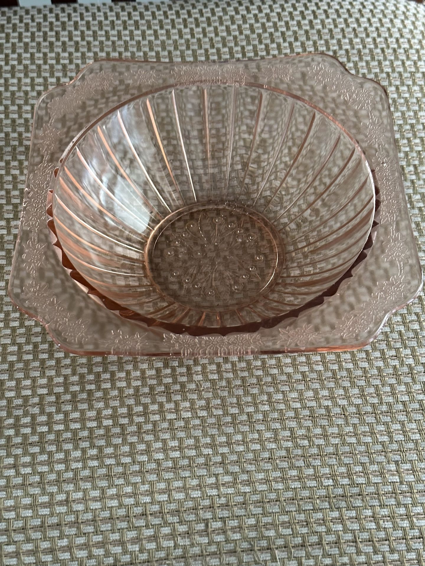 Depression Glass Pink  Bowl