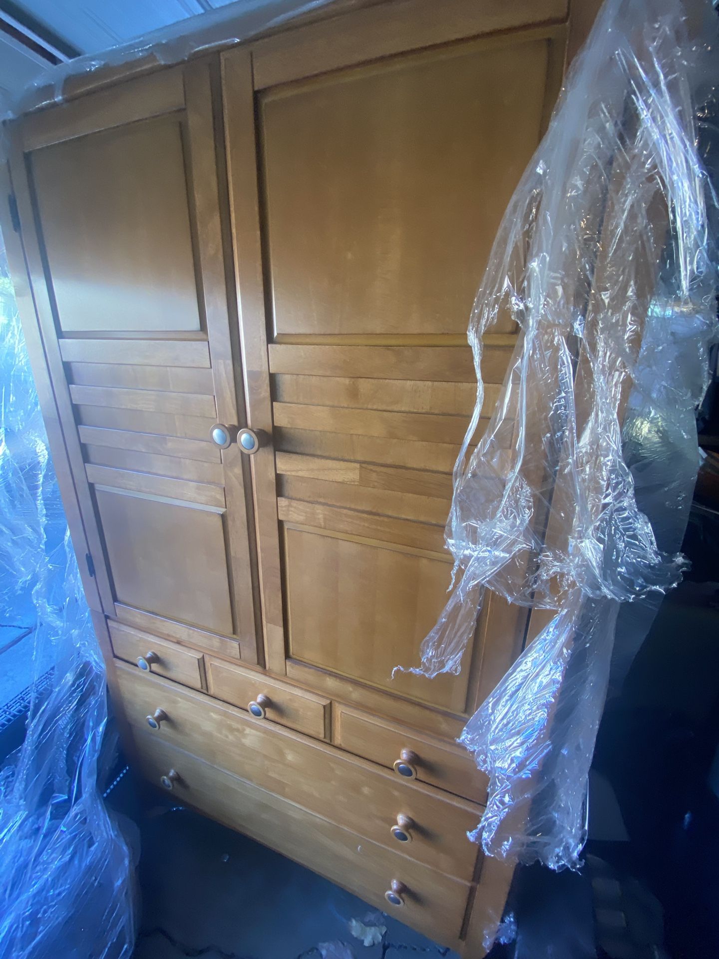 Solid Wood Armoire - Solid Oak