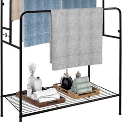 WeGXY Store Plus Size Towel Stand for Bathroom, Towel Drying Rack Freestanding, 3 Tier Pool Towel Rack Outdoor, Quilt Rack Stand for Living Room, Blan