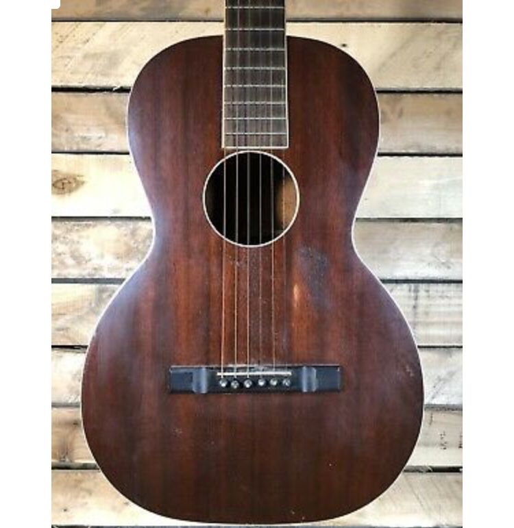 Old Vintage Acoustic Parlor Guitar No Name Project AS-IS