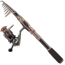 6.8 Feet Expandable Fishing Pole With Reel