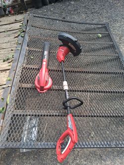 Electric weed racker and blower