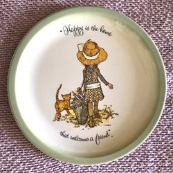 Holly Hobbie Collector’s Edition Plate - with message - Made In USA