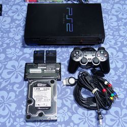 Region Free Sony PlayStation 2 Fat Black Skeleton 1TB 309 Games