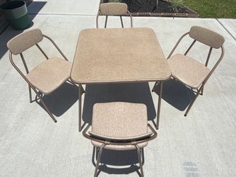 Mid Century Modern Hamilton Cosco Folding Table & Chairs