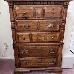 Furniture In Great Shape! Believe It's Made Of Oak But Not Entirely Sure. Pieces Are Only Heavier Side So They Will Last!