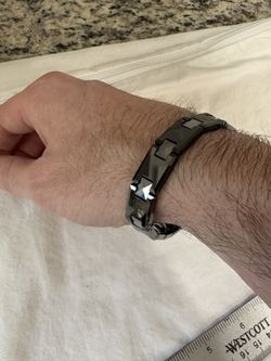 Tungsten Carbide & Ceramic Men’s Bracelet