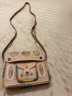 Unique Leather Hand Crafted Handbag  Only Cash