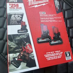 M12 milwaukee 5.0 high output 2 pack batteries