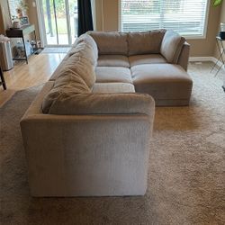 Large Gray Sectional Couch 