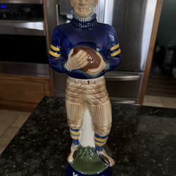 Kessler The Footballer Notre Dame Michigan Ceramic Decanter