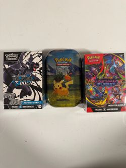 Pokemon booster bundles and tin
