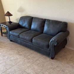 Plush Pleather Couch
