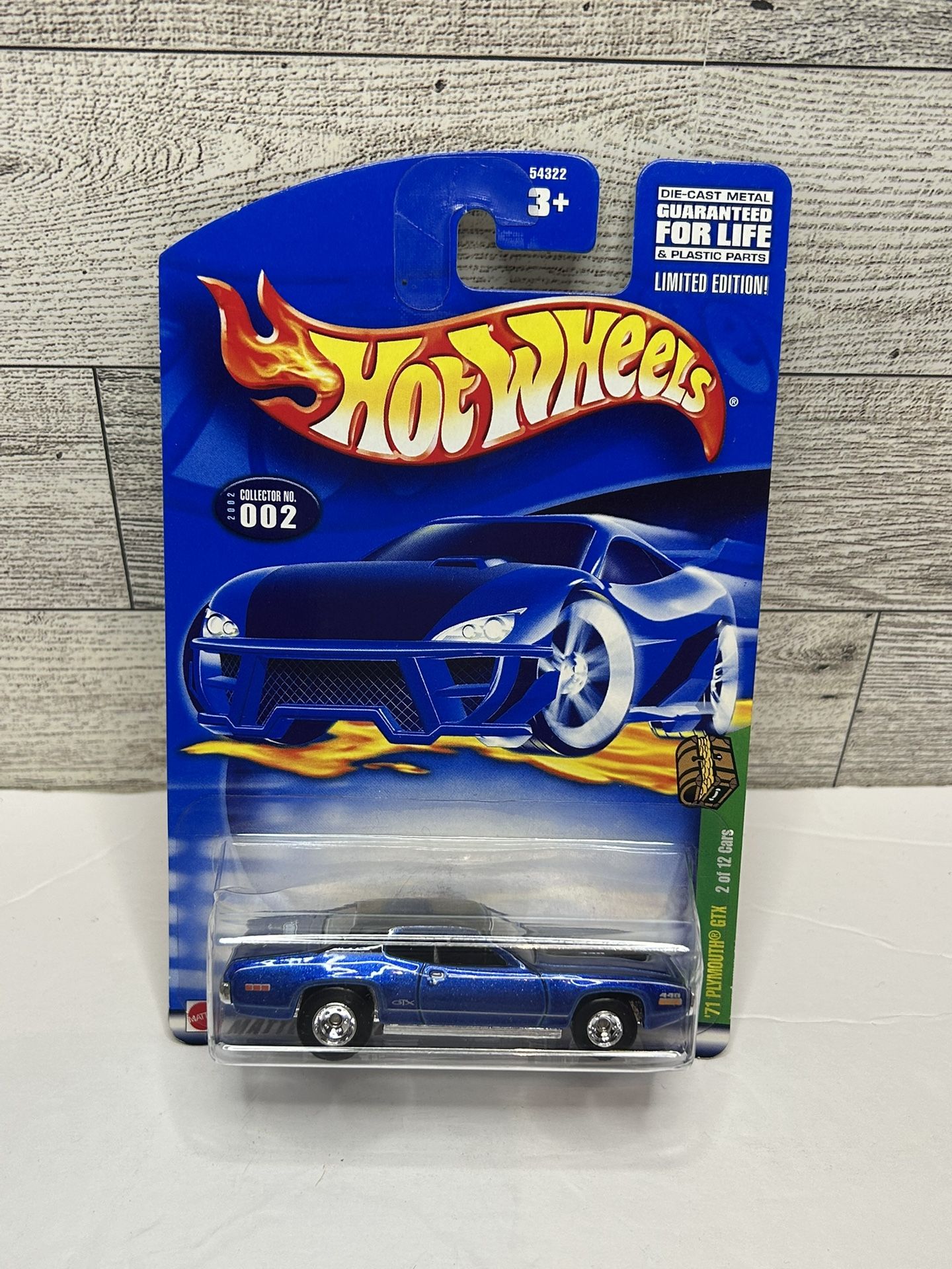 Vintage Hot Wheels Blue / Black ‘1971 Plymouth GTX / Super Treasures Hunts • Die Cast Metal • Made in Malaysia