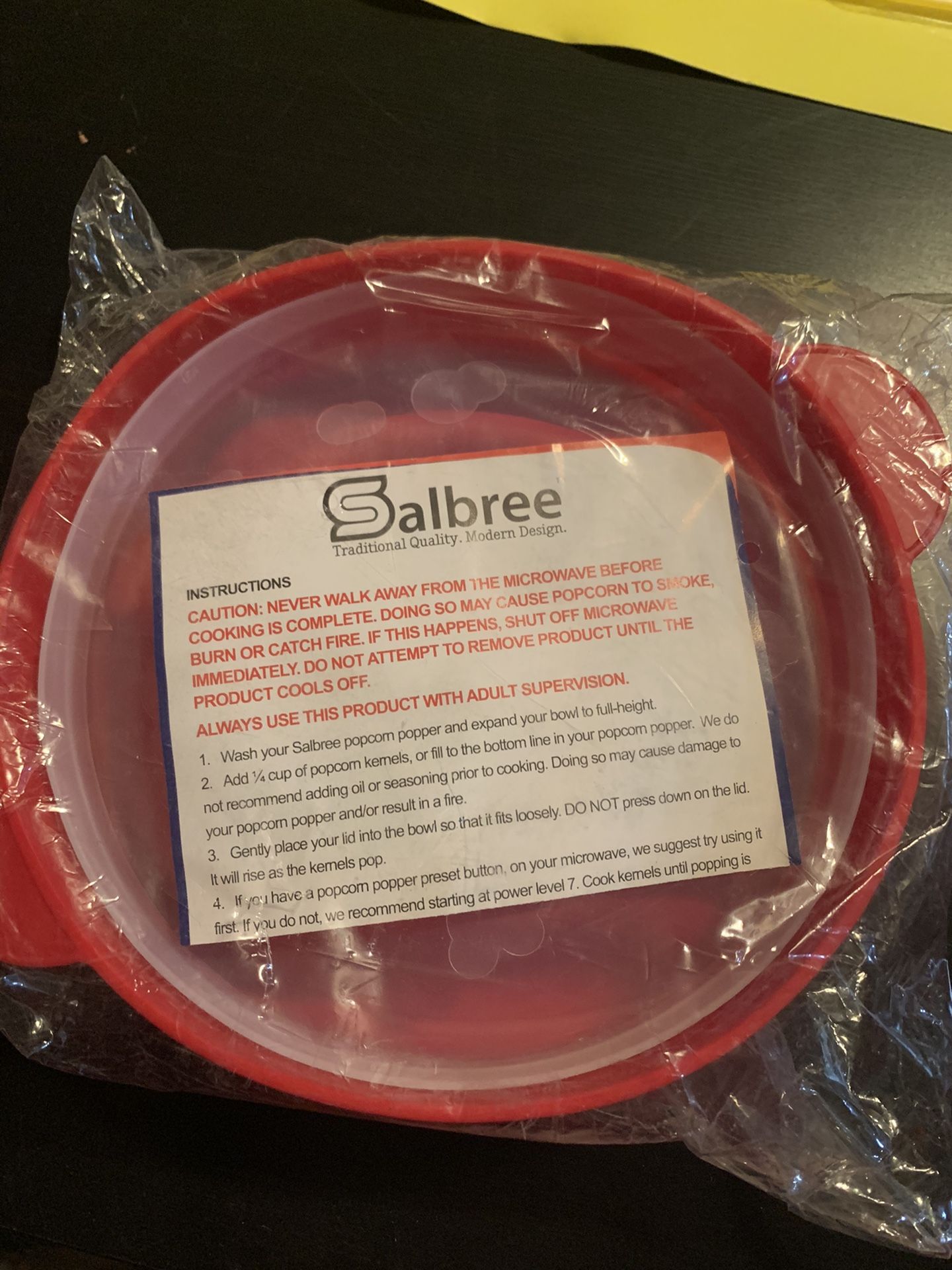 Salbree microwave popcorn popper