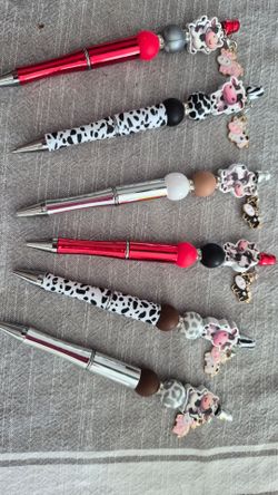 Cute Handmade Cow Pens. Refillable New