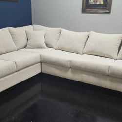 Brand new Artisan Oat Beige 2pc Full Length Sectional (5 colors available)