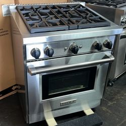 Wolf 30”Wide All Gas Range Stove In Stainless Steel 4Burners 