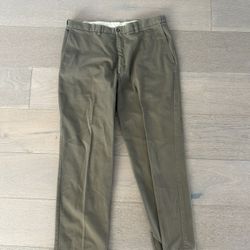 Army Green Collared Pants  