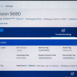 Dell Precision 5680 – i7 13th Gen – 32GB RAM – RTX A1000 – 4K UHD+ – ProSupport 2027