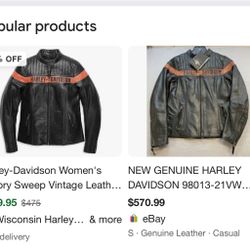 Harley Davidson Leather Biker Jacket 